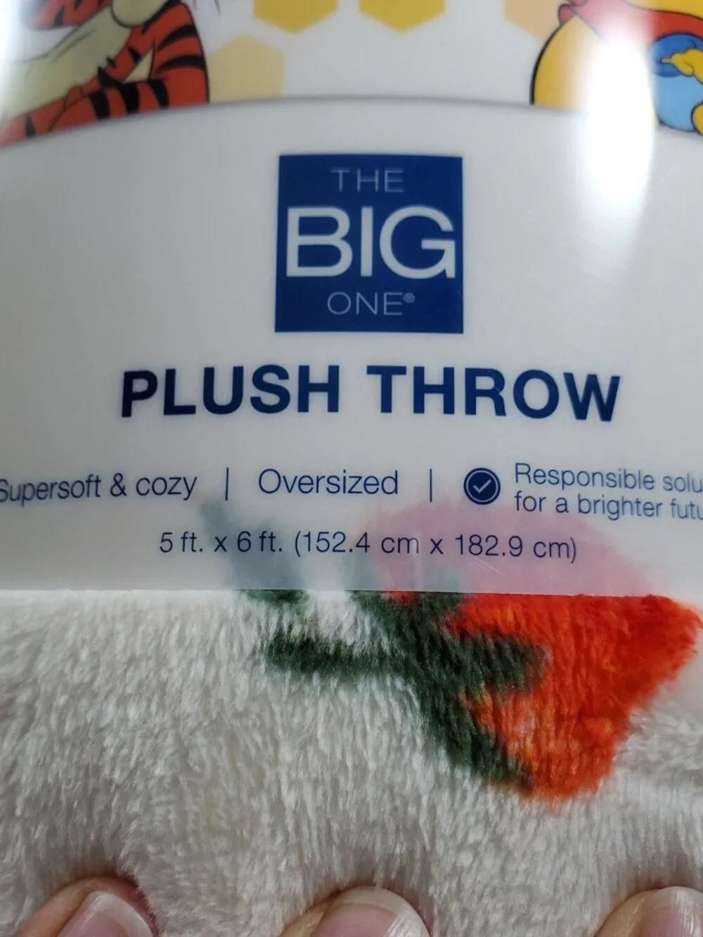 The Big One Plush Throw Blanket Disney 100 Years Winne the Pooh & Berries New